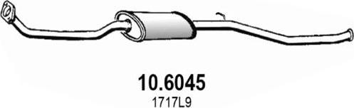 ASSO 10.6045 - Середній глушник вихлопних газів autozip.com.ua