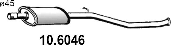 ASSO 10.6046 - Середній глушник вихлопних газів autozip.com.ua