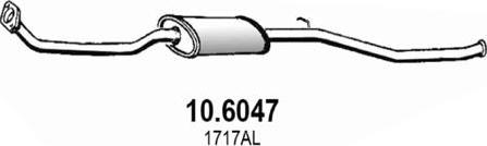 ASSO 10.6047 - Середній глушник вихлопних газів autozip.com.ua