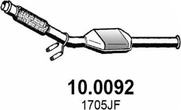 ASSO 10.0092 - Каталізатор autozip.com.ua