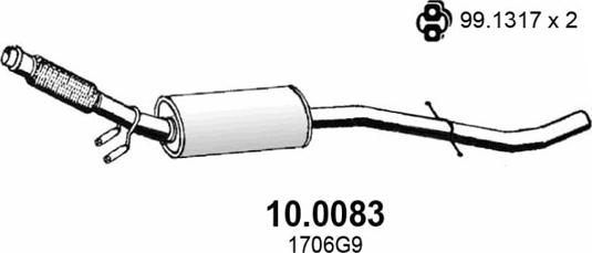 ASSO 10.0083 - Каталізатор autozip.com.ua