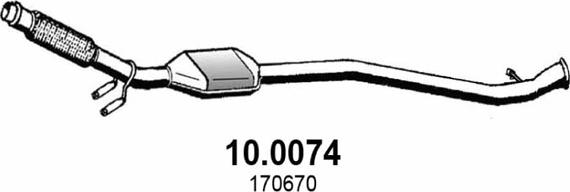 ASSO 10.0074 - Каталізатор autozip.com.ua