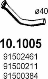 ASSO 10.1005 - Труба вихлопного газу autozip.com.ua