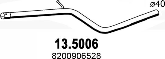 ASSO 13.5006 - Труба вихлопного газу autozip.com.ua