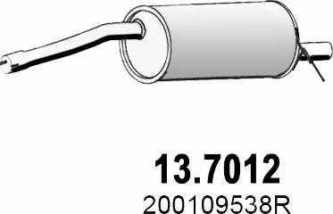 ASSO 13.7012 - Глушник вихлопних газів кінцевий autozip.com.ua