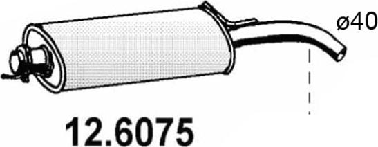 ASSO 12.6075 - Середній глушник вихлопних газів autozip.com.ua