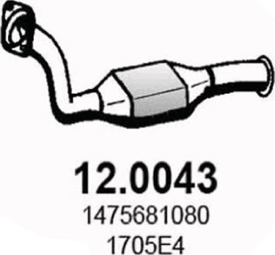 ASSO 12.0043 - Каталізатор autozip.com.ua