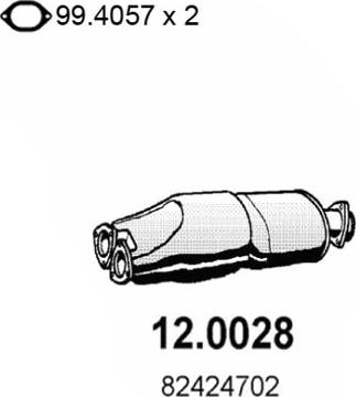 ASSO 12.0028 - Каталізатор autozip.com.ua