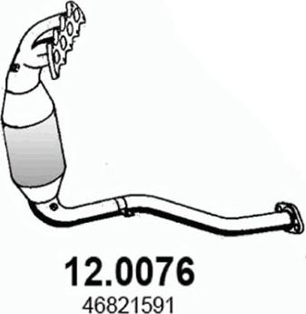 ASSO 12.0076 - Каталізатор autozip.com.ua