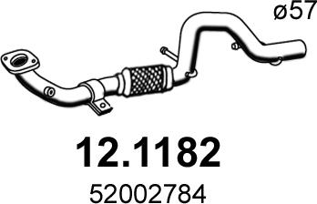 ASSO 12.1182 - Труба вихлопного газу autozip.com.ua