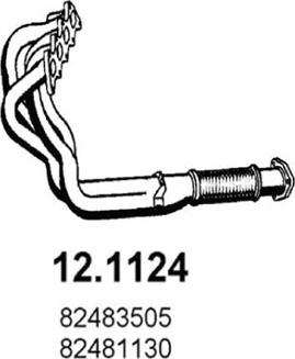 ASSO 12.1124 - Труба вихлопного газу autozip.com.ua