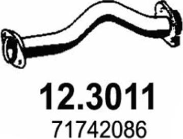 ASSO 12.3011 - Труба вихлопного газу autozip.com.ua