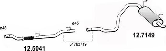 ASSO 12.7149 - Глушник вихлопних газів кінцевий autozip.com.ua