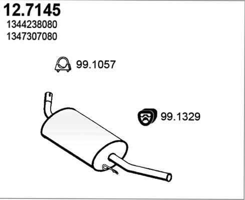 ASSO 12.7145 - Глушник вихлопних газів кінцевий autozip.com.ua