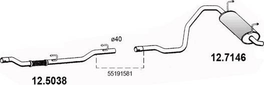 ASSO 12.7146 - Глушник вихлопних газів кінцевий autozip.com.ua