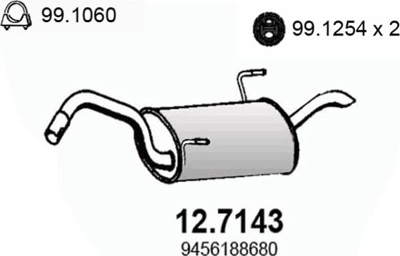 ASSO 12.7143 - Глушник вихлопних газів кінцевий autozip.com.ua