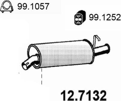 ASSO 12.7132 - Глушник вихлопних газів кінцевий autozip.com.ua