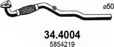 ASSO 34.4004 - Труба вихлопного газу autozip.com.ua