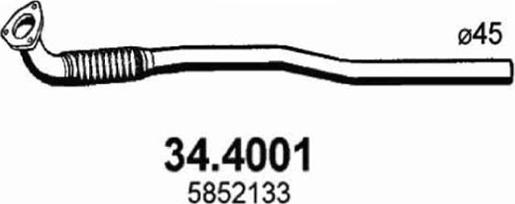 ASSO 34.4001 - Труба вихлопного газу autozip.com.ua