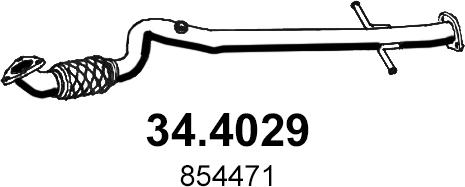 ASSO 34.4029 - Труба вихлопного газу autozip.com.ua