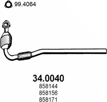 ASSO 34.0040 - Каталізатор autozip.com.ua