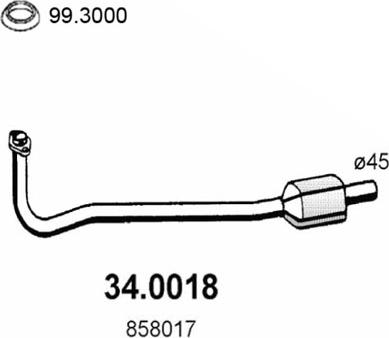 ASSO 34.0018 - Каталізатор autozip.com.ua