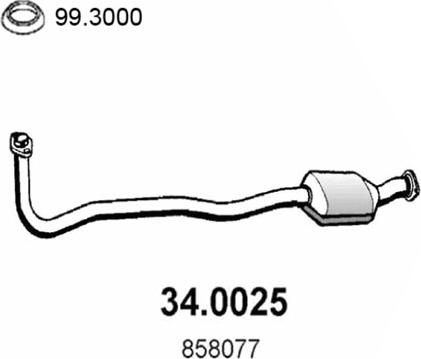 ASSO 34.0025 - Каталізатор autozip.com.ua