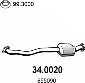 ASSO 34.0020 - Каталізатор autozip.com.ua