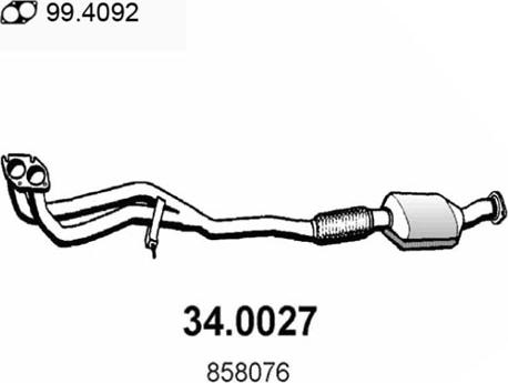 ASSO 34.0027 - Каталізатор autozip.com.ua