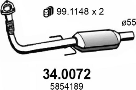 ASSO 34.0072 - Каталізатор autozip.com.ua