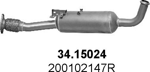 ASSO 34.15024 - Сажі / частковий фільтр, система вихлопу ОГ autozip.com.ua