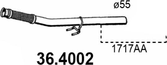 ASSO 36.4002 - Труба вихлопного газу autozip.com.ua