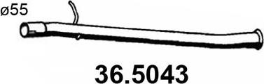 ASSO 36.5043 - Труба вихлопного газу autozip.com.ua