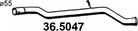 ASSO 36.5047 - Труба вихлопного газу autozip.com.ua