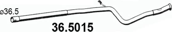 ASSO 36.5015 - Труба вихлопного газу autozip.com.ua