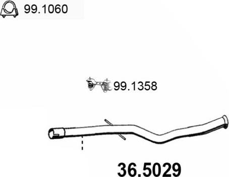 ASSO 36.5029 - Труба вихлопного газу autozip.com.ua