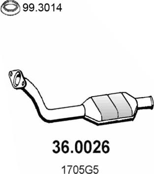 ASSO 36.0026 - Каталізатор autozip.com.ua