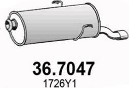 ASSO 36.7047 - Глушник вихлопних газів кінцевий autozip.com.ua