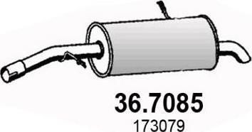 ASSO 36.7085 - Глушник вихлопних газів кінцевий autozip.com.ua