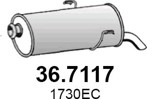 ASSO 36.7117 - Глушник вихлопних газів кінцевий autozip.com.ua