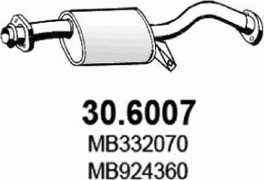 ASSO 30.6007 - Середній глушник вихлопних газів autozip.com.ua