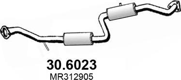 ASSO 30.6023 - Середній глушник вихлопних газів autozip.com.ua