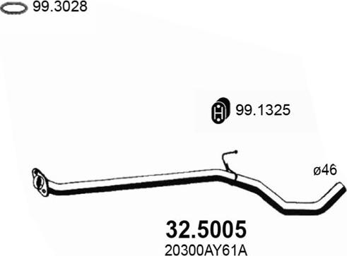 ASSO 32.5005 - Труба вихлопного газу autozip.com.ua