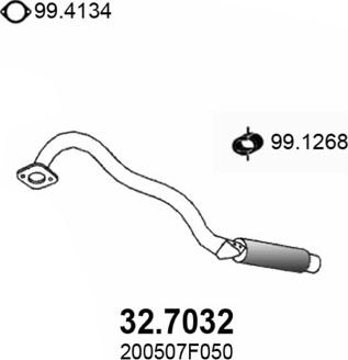ASSO 32.7032 - Глушник вихлопних газів кінцевий autozip.com.ua