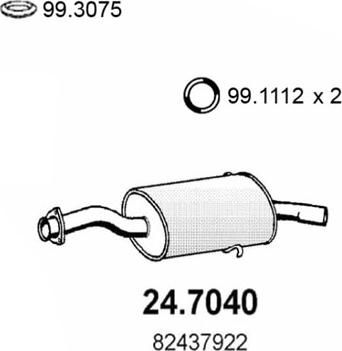 ASSO 24.7040 - Глушник вихлопних газів кінцевий autozip.com.ua