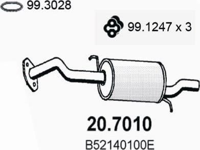 ASSO 20.7010 - Глушник вихлопних газів кінцевий autozip.com.ua