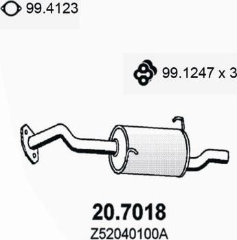 ASSO 20.7018 - Глушник вихлопних газів кінцевий autozip.com.ua