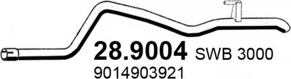 ASSO 28.9004 - Труба вихлопного газу autozip.com.ua