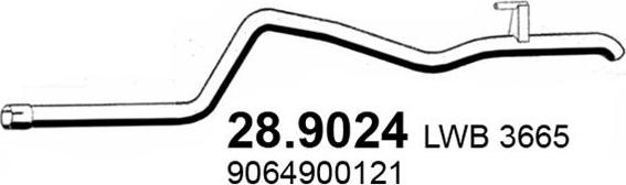 ASSO 28.9024 - Труба вихлопного газу autozip.com.ua