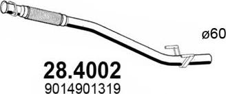 ASSO 28.4002 - Труба вихлопного газу autozip.com.ua